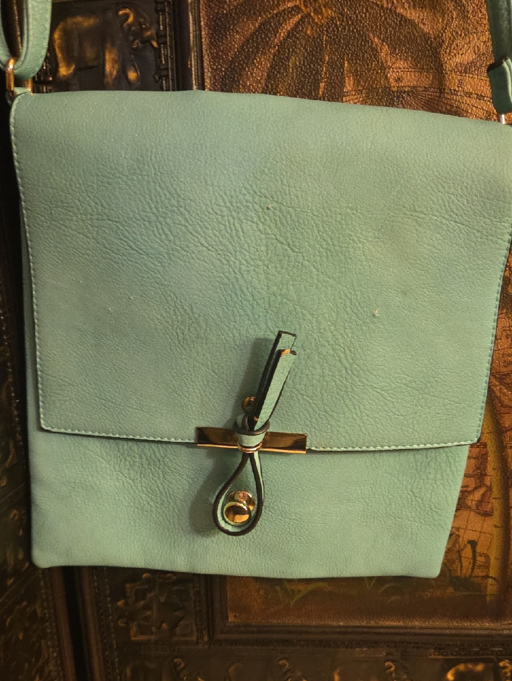Crossbody Shoulder Bag in Turqoise Green
